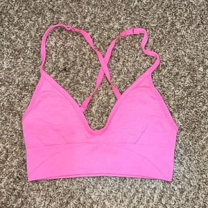 Lululemon sports bra bright pink